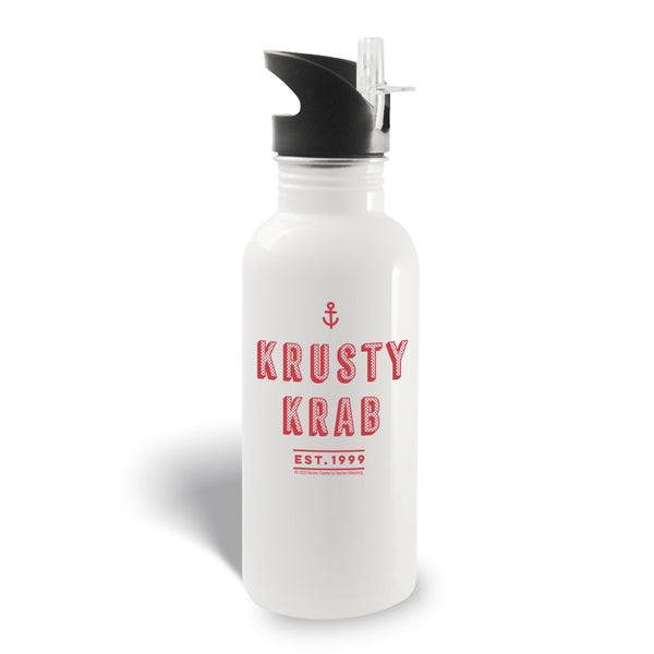 The Krusty Krab Secret Recipe 20 oz Screw Top Water Bottle with Straw –  SpongeBob SquarePants Shop