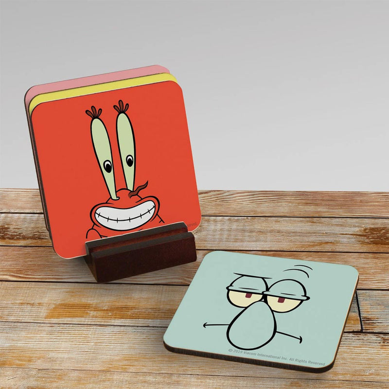 SpongeBob SquarePants Character Coasters - Set of 4 - SpongeBob SquarePants Official Shop