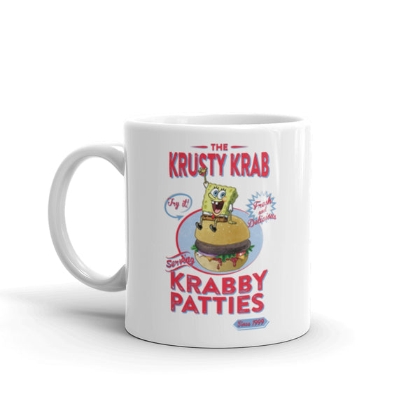 The Krusty Krab Krabby Patties White Mug
