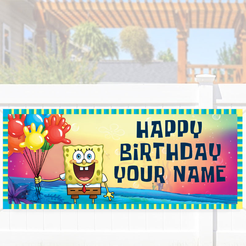Spongebob Squarepants Personalized Banner - SpongeBob SquarePants Official Shop