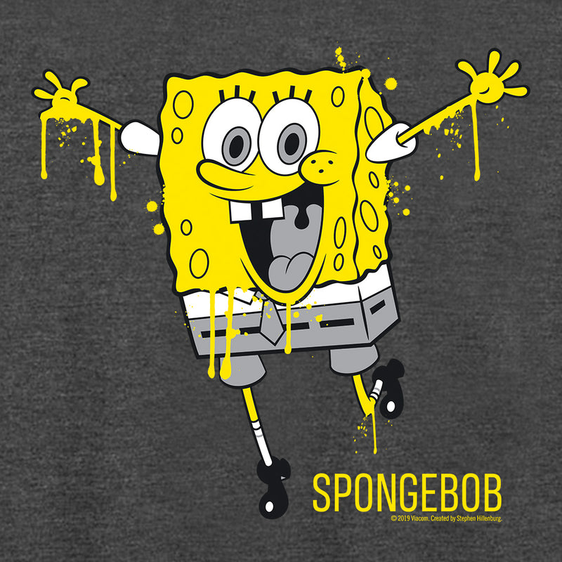 SpongeBob SquarePants Splattered Tri-Blend Raglan Hoodie - SpongeBob SquarePants Official Shop