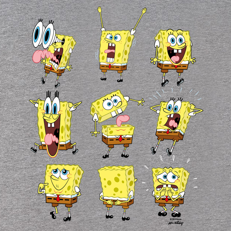 SpongeBob SquarePants Feelin' Moody Tri-Blend Short Sleeve T-Shirt - SpongeBob SquarePants Official Shop