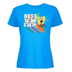 SpongeBob Best Year Ever Women's Cotton Shot Sleeve T-Shirt