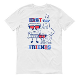 SpongeBob SquarePants Americana Best Friends Adult Short Sleeve T-Shirt