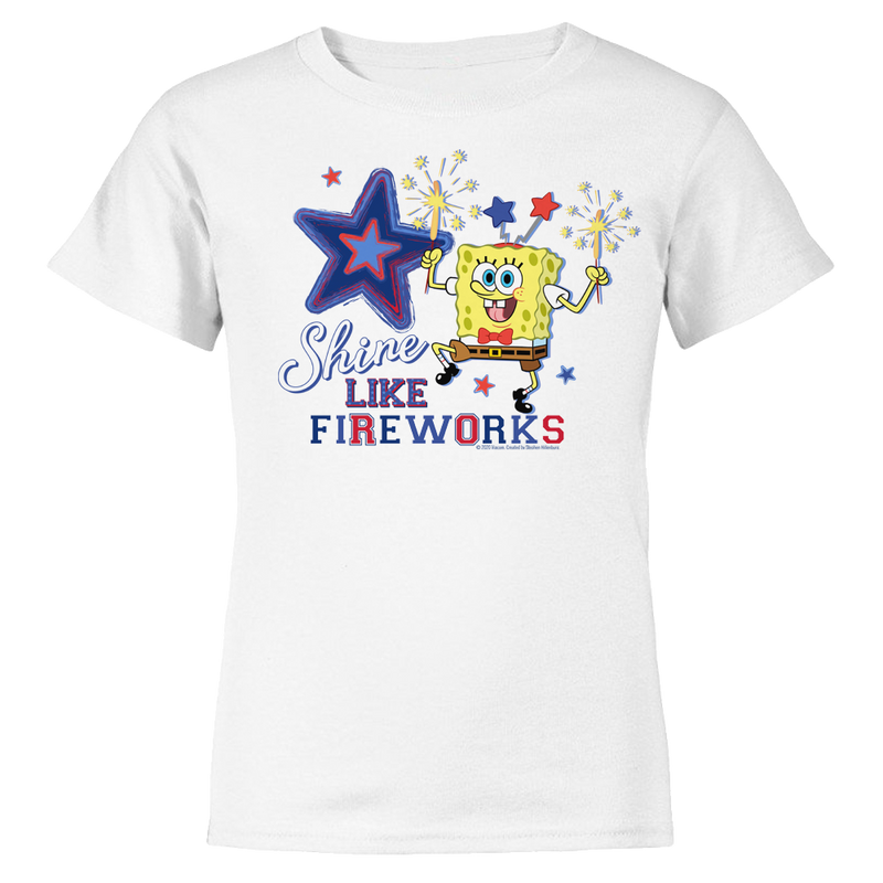 SpongeBob SquarePants Shine Like Fireworks Kids Short Sleeve T-Shirt - SpongeBob SquarePants Official Shop