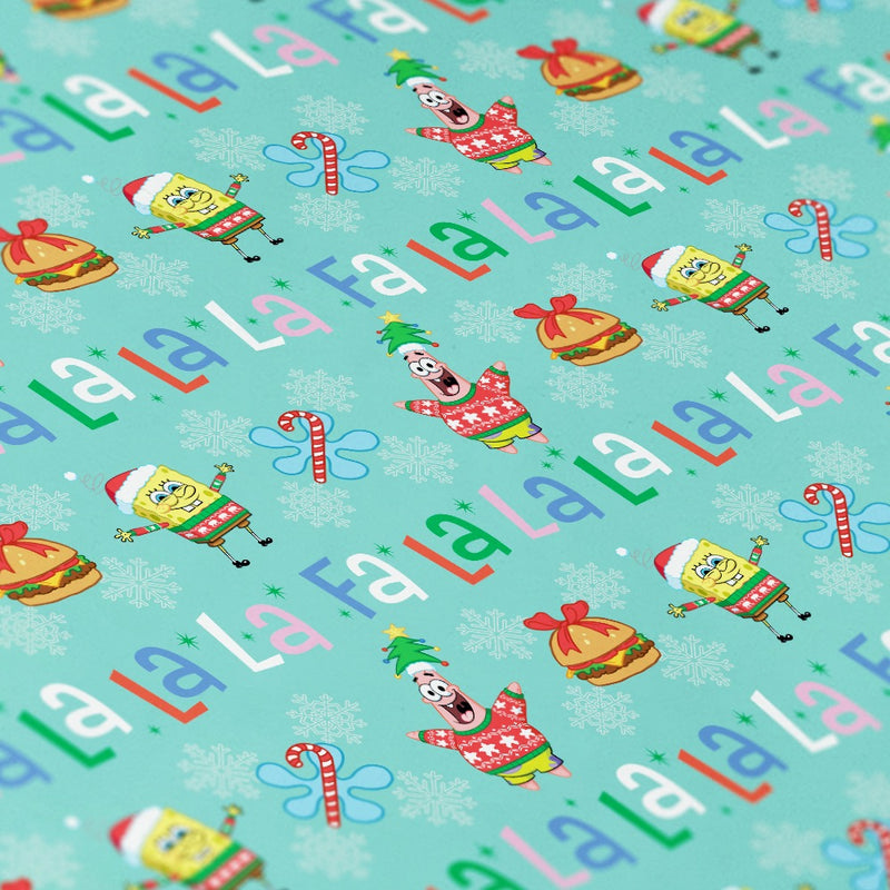 SpongeBob Fa la la Christmas Wrapping Paper - SpongeBob SquarePants Official Shop