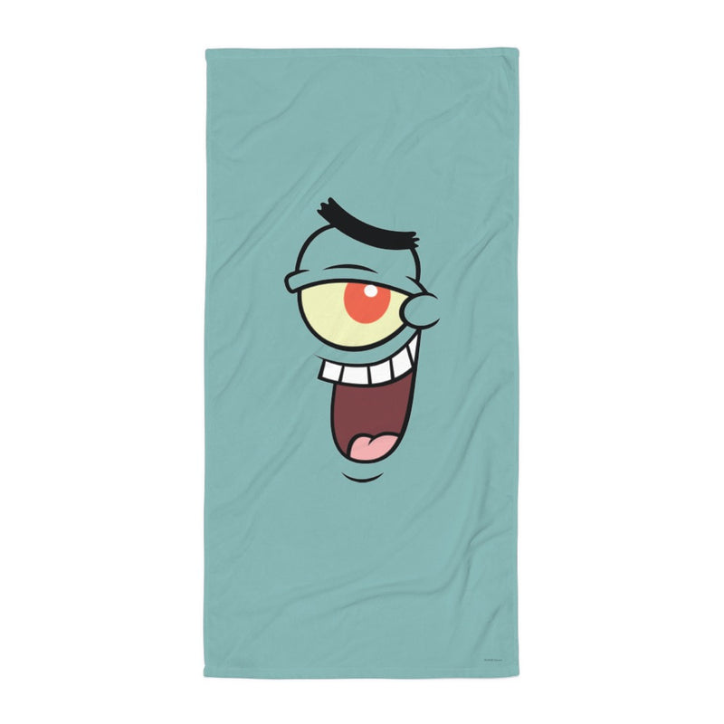 Plankton Big Face Beach Towel - SpongeBob SquarePants Official Shop