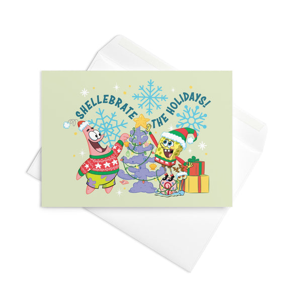 SpongeBob Shellebrate the Holidays Christmas Greeting Card - SpongeBob SquarePants Official Shop
