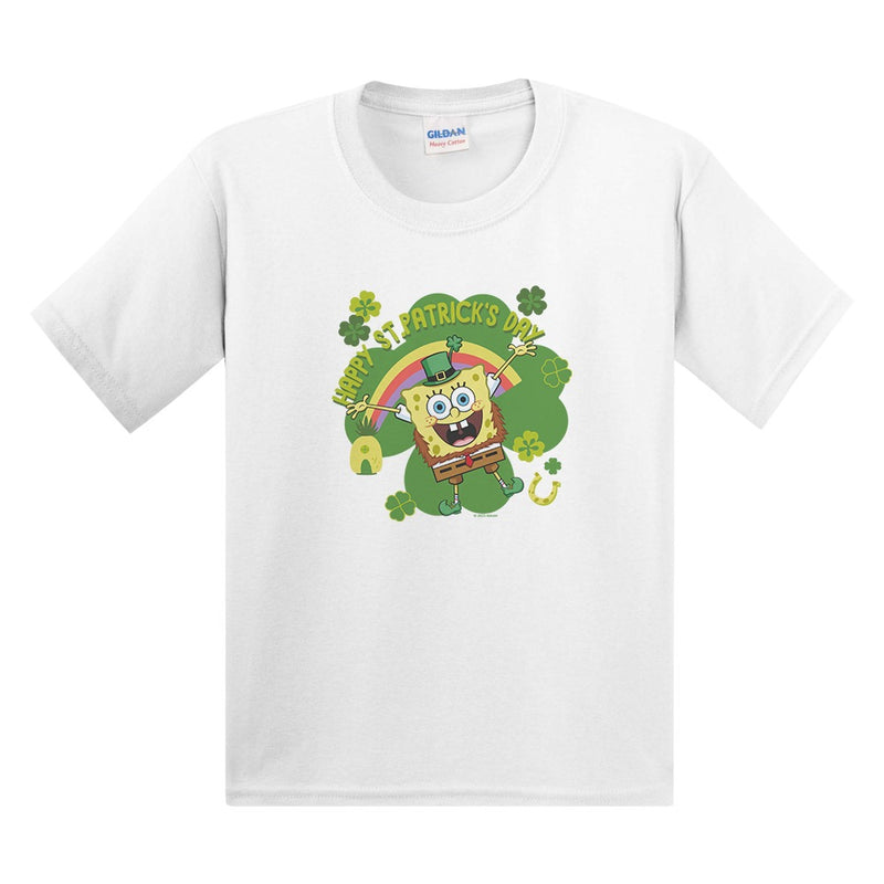 SpongeBob SquarePants Happy St. Patrick's Day Youth Short Sleeve T-Shirt