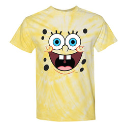 SpongeBob SquarePants Big Face Tie-Dye Short Sleeve T-Shirt - SpongeBob SquarePants Official Shop