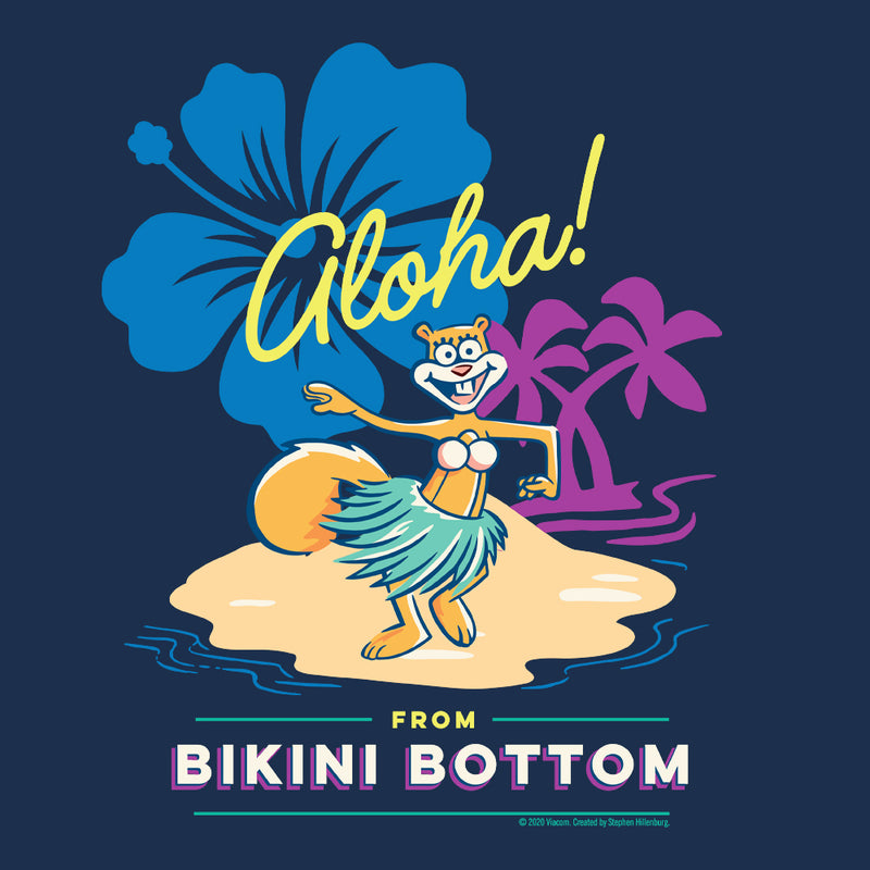 SpongeBob SquarePants Sandy Aloha Women's Relaxed Scoop Neck T-Shirt