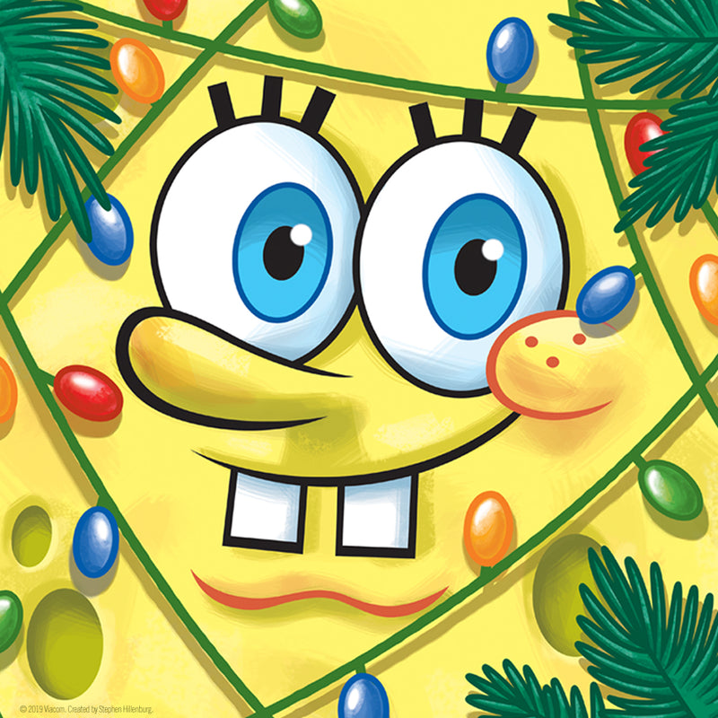 SpongeBob Festive Pillow - 16" x 16" - SpongeBob SquarePants Official Shop