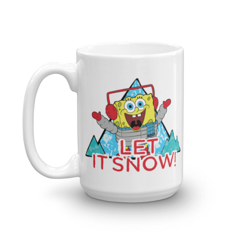 SpongeBob Let it Snow 15 oz White Mug - SpongeBob SquarePants Official Shop