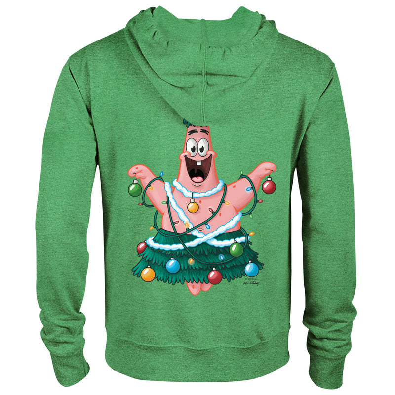 SpongeBob SquarePants Patrick Santa Lightweight Zip-Up Hooded Sweatshirt