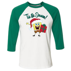 SpongeBob 'Tis the Season 3/4 Sleeve Baseball T-Shirt - SpongeBob SquarePants Official Shop