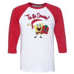 SpongeBob SquarePants SpongeBob â€˜Tis the Season 3/4 Sleeve Baseball T-Shirt