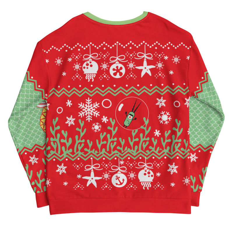 SpongeBob SquarePants Krabby Christmas Ugly Holiday Unisex Crew Neck Sweatshirt