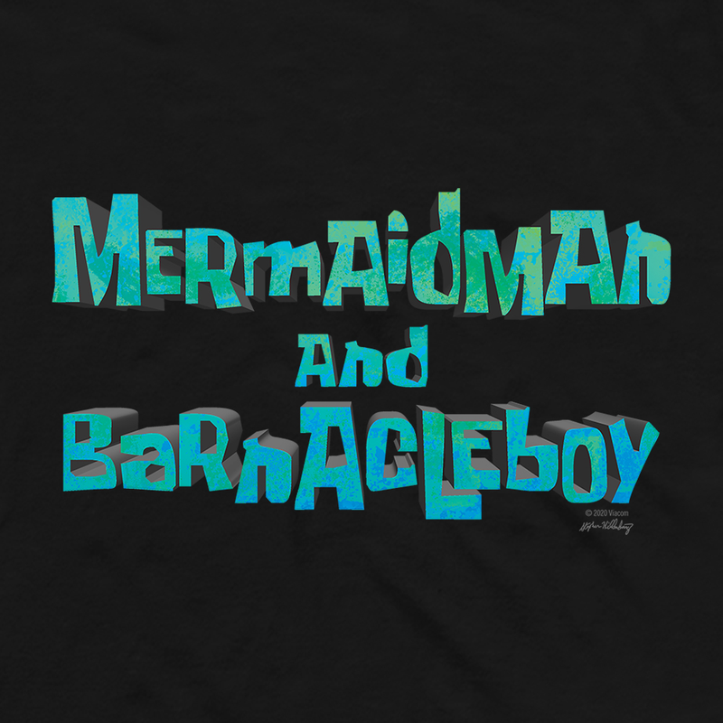 SpongeBob SquarePants Mermaid Man and Barnacle Boy 3D Adult Short Sleeve T-Shirt