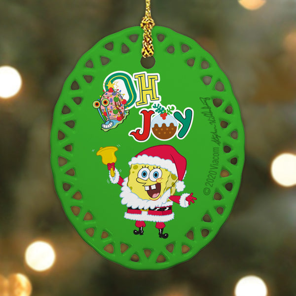 SpongeBob SquarePants Oh Joy Oval Doily Ornament - SpongeBob SquarePants Official Shop