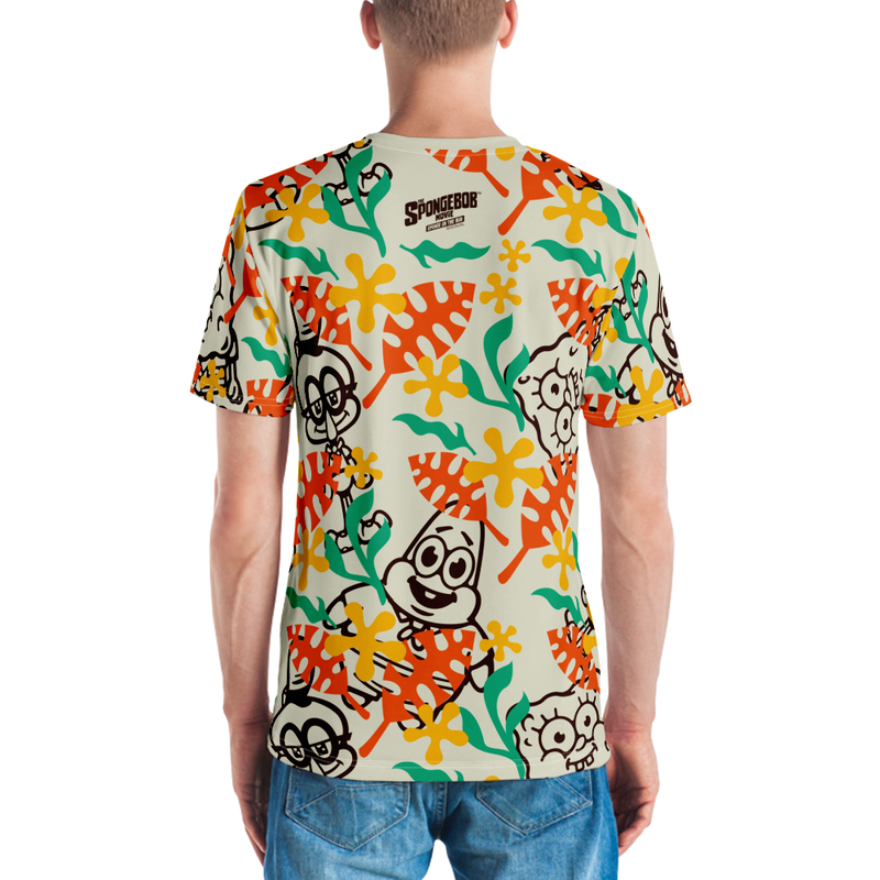 SpongeBob SquarePants Sponge on the Run Camp Coral Floral Unisex Short Sleeve T-Shirt
