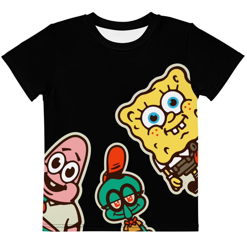 SpongeBob SquarePants Sponge on the Happy Campers Kids Short Sleeve T-Shirt