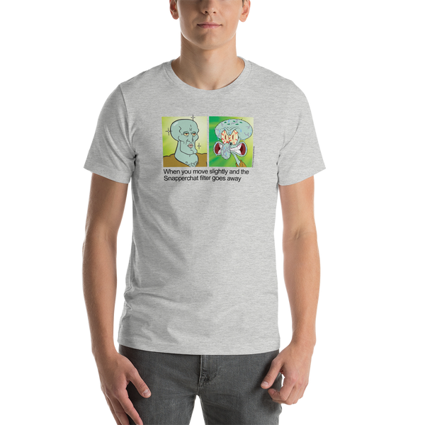 SpongeBob SquarePants Squidward Snapperchat Meme Unisex Premium T-Shirt