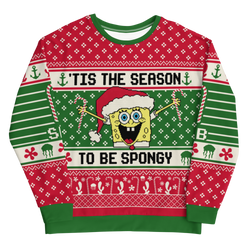 SpongeBob SquarePants Ugly Christmas Unisex Crew Neck Sweatshirt