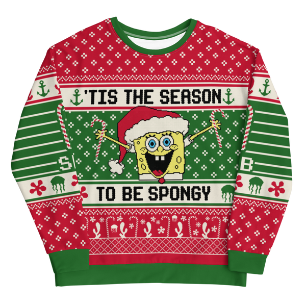 SpongeBob SquarePants Ugly Christmas Unisex Crew Neck Sweatshirt