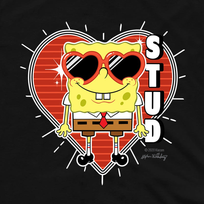 SpongeBob SquarePants Heart Sunglasses Stud Baby Bodysuit