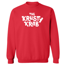 SpongeBob SquarePants The Krusty Krab Logo Fleece Crewneck Sweatshirt