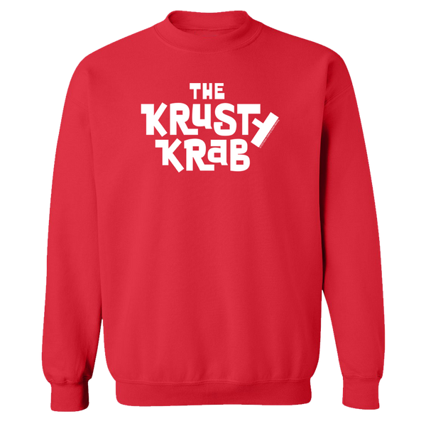 SpongeBob SquarePants The Krusty Krab Logo Fleece Crewneck Sweatshirt