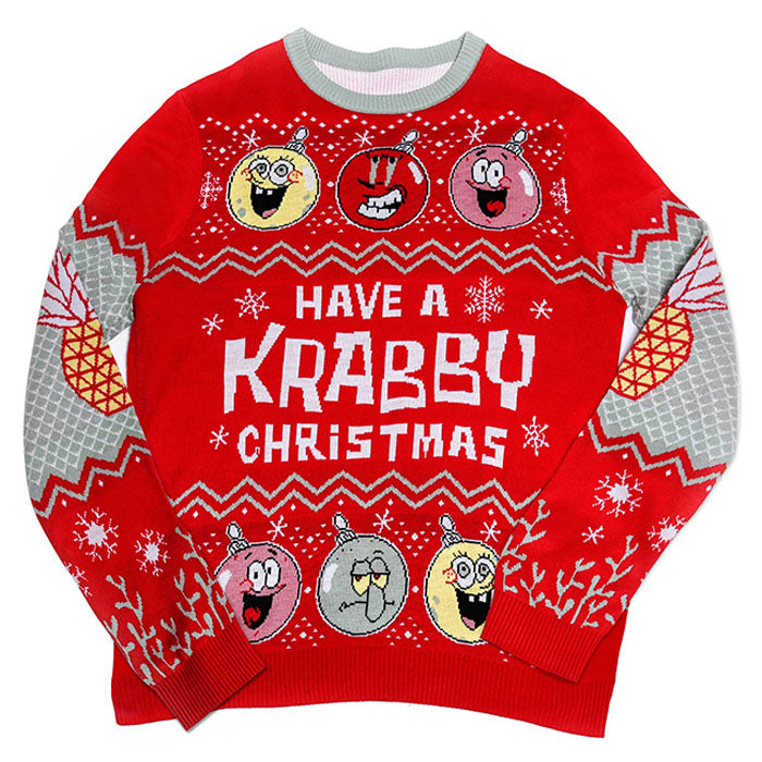 SpongeBob Krabby Christmas Ugly Holiday Sweater - SpongeBob SquarePants Official Shop