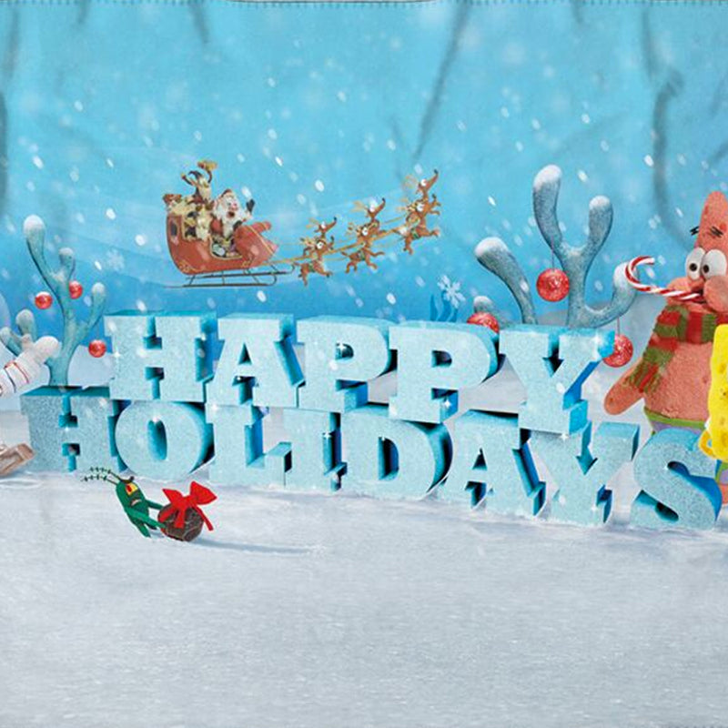 SpongeBob ‘Tis the Season Happy Holidays Sherpa Blanket - SpongeBob SquarePants Official Shop