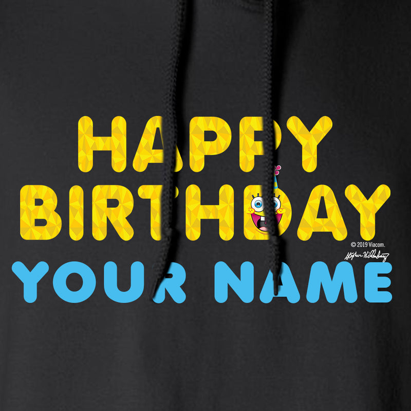 SpongeBob SquarePants Happy Birthday EmojiFleece Hooded Sweatshirt