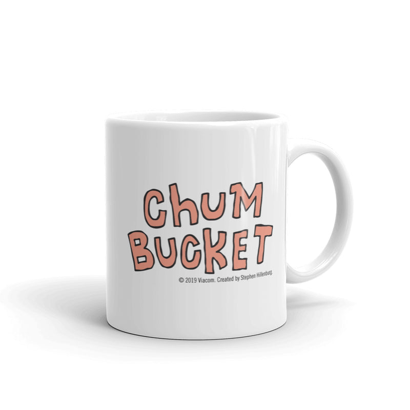 Chum Bucket Run Away Plankton White Mug - SpongeBob SquarePants Official Shop