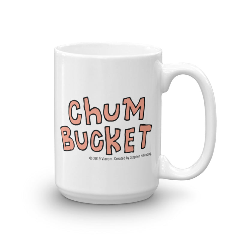 Chum Bucket Run Away Plankton White Mug - SpongeBob SquarePants Official Shop