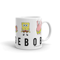 SpongeBob SquarePants Character Lineup White Mug - SpongeBob SquarePants Official Shop
