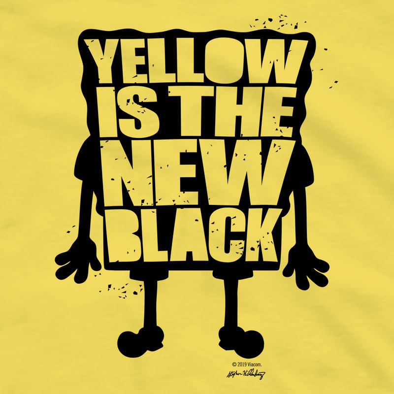 SpongeBob SquarePants Yellow Is The New Black Short Sleeve T-Shirt - SpongeBob SquarePants Official Shop