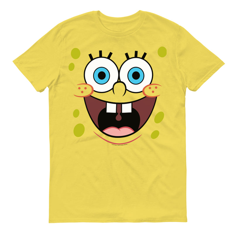 SpongeBob SquarePants Yellow Big Face Short Sleeve T-Shirt - SpongeBob SquarePants Official Shop