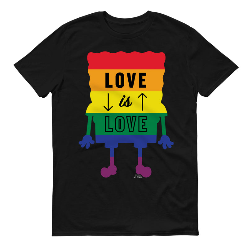 SpongeBob SquarePants Love is Love Adult Short Sleeve T-Shirt