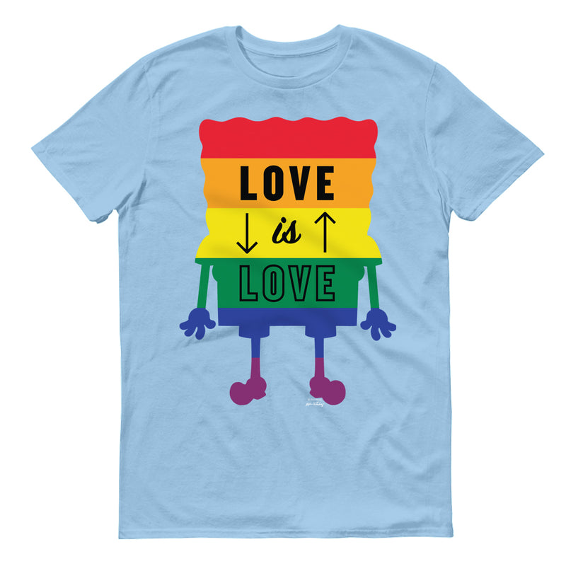 SpongeBob SquarePants Love is Love Adult Short Sleeve T-Shirt
