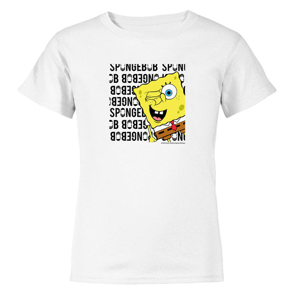 SpongeBob SquarePants Wink Face Kids Short Sleeve T-Shirt - SpongeBob SquarePants Official Shop
