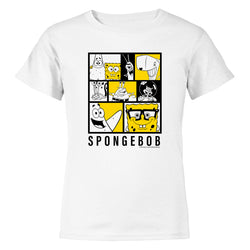 SpongeBob SquarePants Black and Yellow Characters Kids Short Sleeve T-Shirt