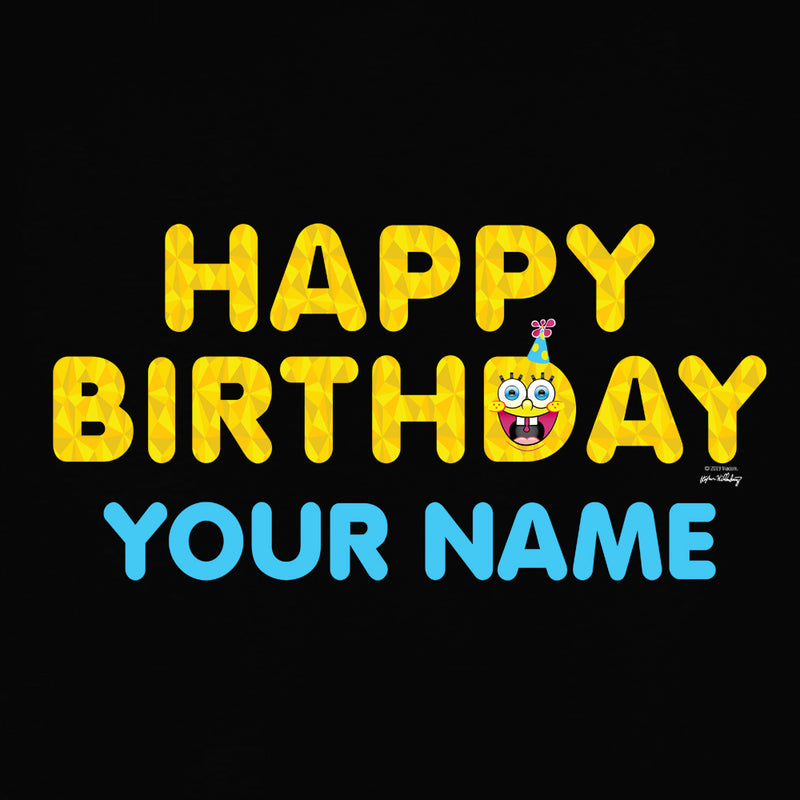 SpongeBob SquarePants Happy Birthday Emoji Kids Short Sleeve T-Shirt