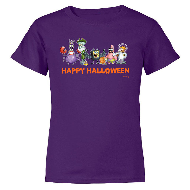 SpongeBob SquarePants Happy Halloween Kids Short Sleeve T-Shirt