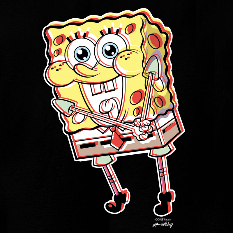 SpongeBob Thrilled Women's Relaxed Scoop Neck T-Shirt - SpongeBob SquarePants Official Shop