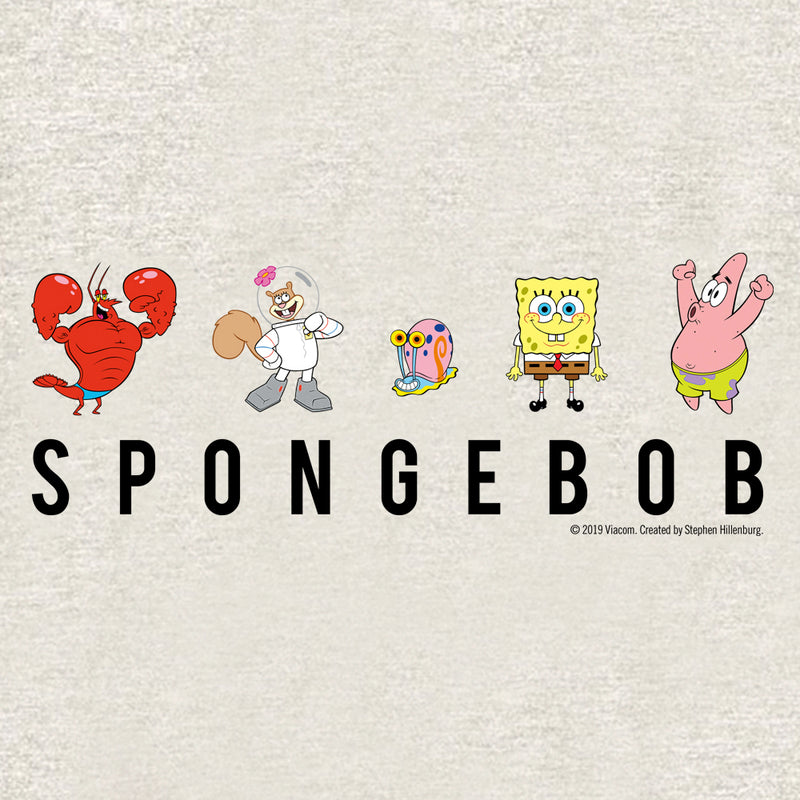 SpongeBob SquarePants Character Lineup Tri-Blend Raglan Hoodie - SpongeBob SquarePants Official Shop