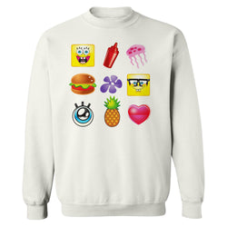 SpongeBob SquarePants Emojis Crew Neck Sweatshirt
