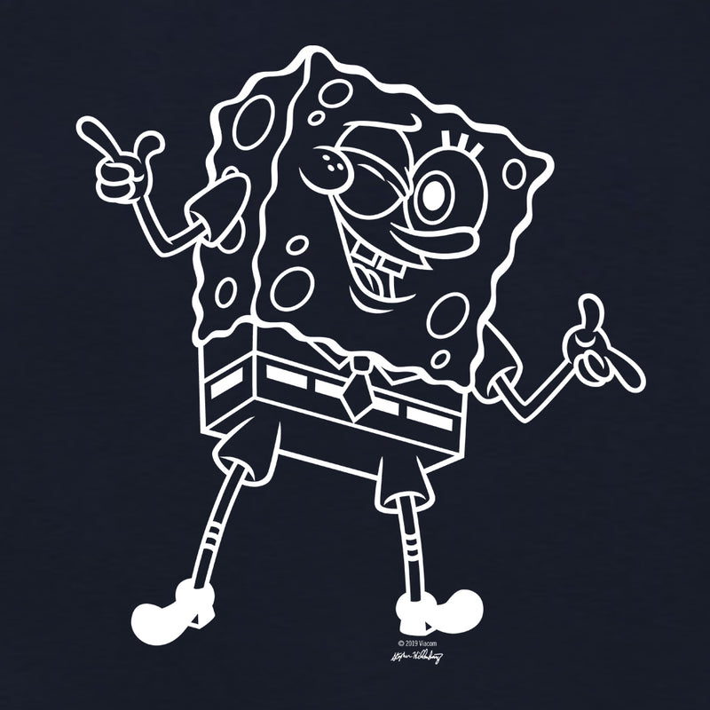 SpongeBob SquarePants Winking 20th Anniversary Adult Short Sleeve T-Shirt