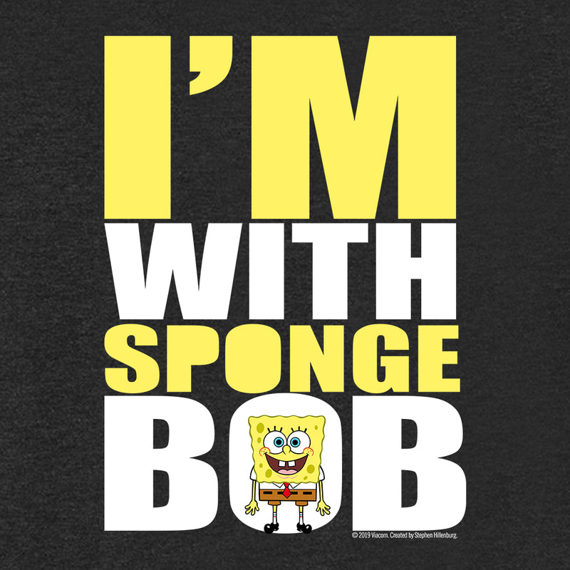 SpongeBob SquarePants I'm with Spongebob Tri-Blend Short Sleeve T-Shirt - SpongeBob SquarePants Official Shop
